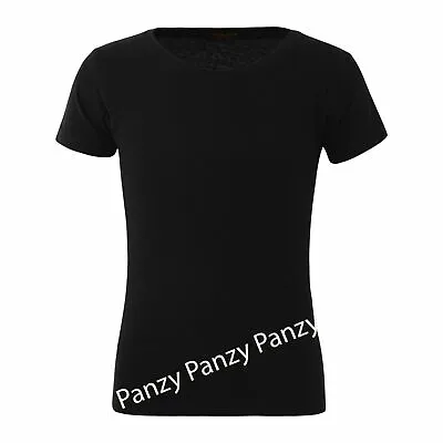Buy Girls T-Shirt Cotton 100% Kids Plain Half Sleeve Tee Shirt School PE Crew  TOP • 2.75£