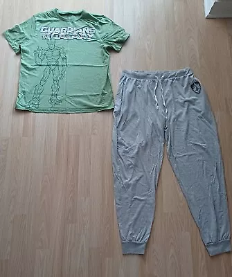 Buy Mens Long Pyjama PJ Set Size XL Guardians Of The Galaxy Groot Design • 5.99£