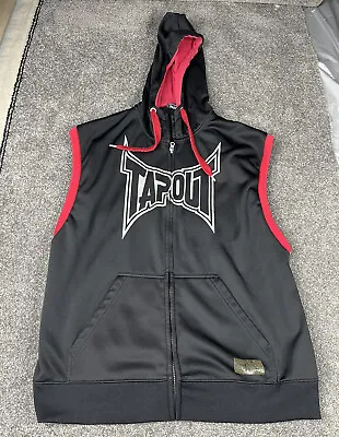 Buy Tapout Hoodie Mens 2XL Black Red Sleeveless Jumper UFC Gym Top • 18.23£