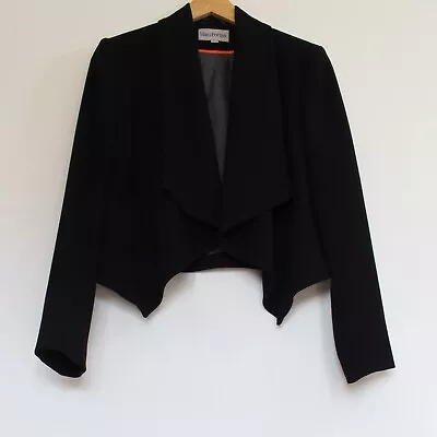 Buy Mary Portas House Of Fraser Black Cropped Open Front Jacket Size UK14 • 18£