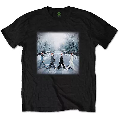 Buy The Beatles Abbey Christmas Black T-Shirt NEW OFFICIAL • 14.89£