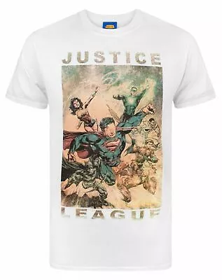 Buy DC Comics White Short Sleeved T-Shirt (Mens) • 14.99£