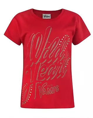 Buy The Vamps Red Short Sleeved T-Shirt (Girls) • 11.99£