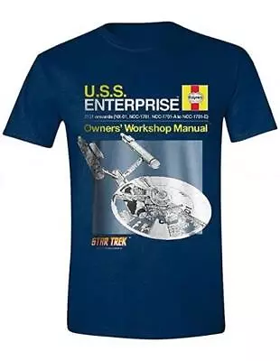 Buy Official Star Trek EnterPrize Haynes Manual Small Navy T-Shirt • 9.99£