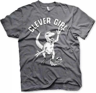 Buy Jurassic Park Clever Girl T-Shirt Dark-Heather • 25.81£