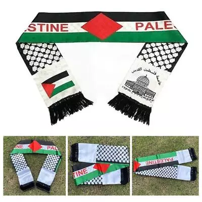 Buy Palestine Scarf 14*130cm Palestine Flag Scarf Palestinian Scarves Decoration • 2.95£