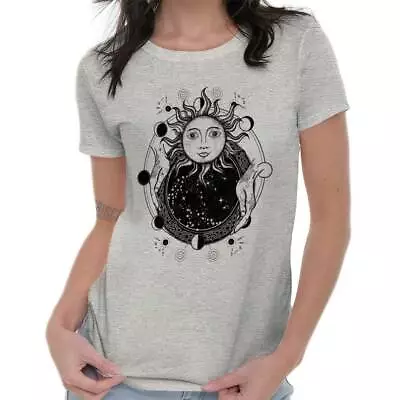Buy Celestial Sun Space Crystal Ball Spiritual Womens Short Sleeve Ladies T Shirt • 18.94£