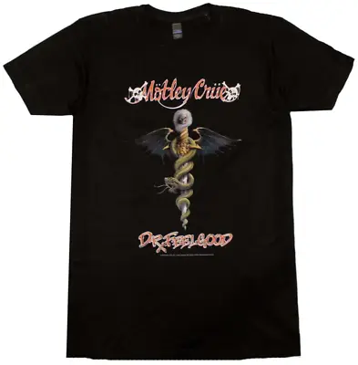 Buy M Motley Crue Dr Feelgood Album Black Cotton Tee Medium Band T-shirt 80's NEW • 16.26£