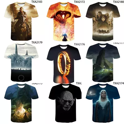 Buy Cosplay The Lord Of The Rings The Hobbit Gandalf 3D T-Shirts Mens Sports Top Tee • 10.80£
