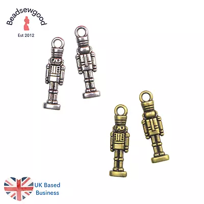 Buy 10 Christmas Nutcracker Soldier Charms 3D Fairy Tale Jewellery Craft • 2.69£