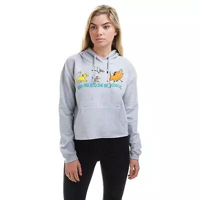 Buy The Lion King Womens Cropped Hoodie Weekend Slogan S - XL Official Disney • 22.49£