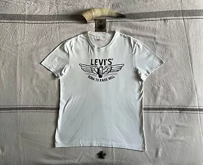 Buy LEVIS Biker Club T-Shirt L SF Born To Raise Hell Choppers MC 2012 RARE RockMetal • 31.99£