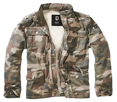 Buy Brandit Jacket Men's Jacket Military Winter Britannia Over Sizes L.Woodland • 126.17£