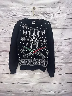 Buy Star Wars Childrens Darth Vader Lightsaber Christmas Sweater Size L(14/16) • 19.69£