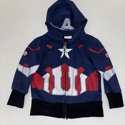 Buy Marvel Captain America Full Zip Hoodie Boys Toddler 3T.  Fast Free Shipping!!! • 9.89£