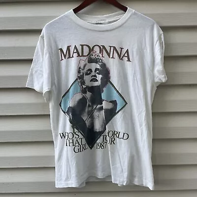 Buy Vintage 1987 Madonna “whose That Girl” World Tour T Shirt • 757.79£