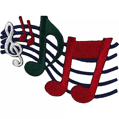 Buy Music Notes Patch Iron Sew On T Shirt Jeans Bag Embroidered Badge Musical Sheet • 2.79£