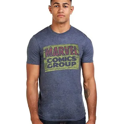 Buy Official Marvel Mens Group Logo Mens T-shirt Grey Sizes S - XXL • 10.49£