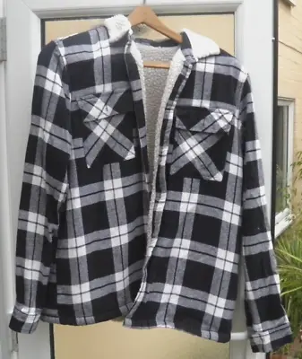 Buy New Look Men  Casual Checked Jacket Size Large Lined With Pockets Black Grey And • 12£