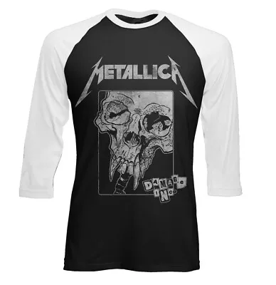 Buy Metallica Damage Detail Inversed  Baseball Official Tee T-Shirt Mens • 21.79£