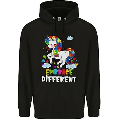 Buy Autism Unicorn Embrace Different Autistic Mens 80% Cotton Hoodie • 24.99£