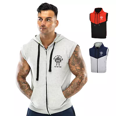 Buy Mens Sleeveless Hoodie Vest Tank Tops Summer Gym Sport Muscle Hooded T-Shirt • 24.99£