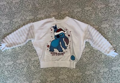 Buy Stitch Christmas Jumper. White. 6-7 Years. • 3£