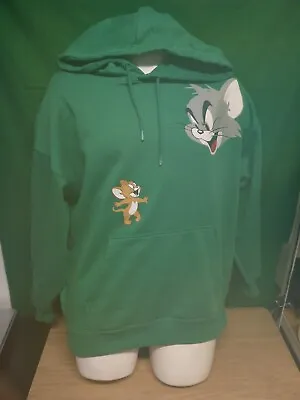 Buy Tom And Jerry - Unisex Pullover Green Hoodie (Size S 10/12) • 9.99£