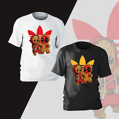 Buy Deadpool Groot T-Shirt Mens Kids Comedy Marvel Insipired Funny Gift Present Tee • 14.99£