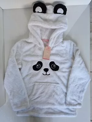 Buy Womens Furry Panda Hoody Warm Snug Ladies Hooded Lounge Top Hoodie Size UK 20-22 • 10£