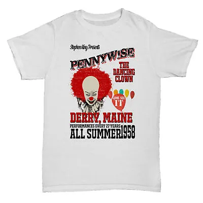 Buy PENNYWISE IT CLASSIC LOGO Film Movie World Cup Tv Show Mens 90S Birthday T Shirt • 5.99£