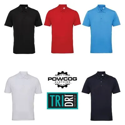 Buy ULTRA COOL Men's Panelled Performance Polo Shirt  Gym Fitness Leisure T Shirt • 8.65£