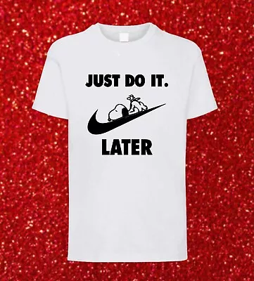 Buy Womens Girls Snoopy Later T Shirt Teen Fun Christmas Lounge Gift • 11.99£