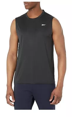 Buy Reebok Men's Speedwick Sleeveless Mesh Active Tech Shirt Black Large • 12.49£