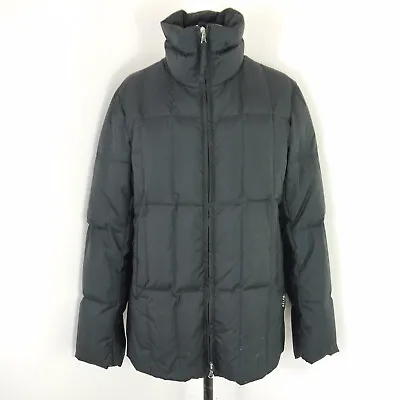 Buy BELFE Quilted Puffer Down Jacket Black Padded High Collar Size UK 12 • 9.99£