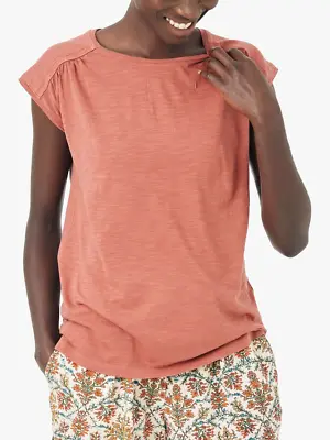 Buy Fat Face Women's Short Sleeve Iona Crew Relaxed T-Shirt In Mid Orange • 14.95£