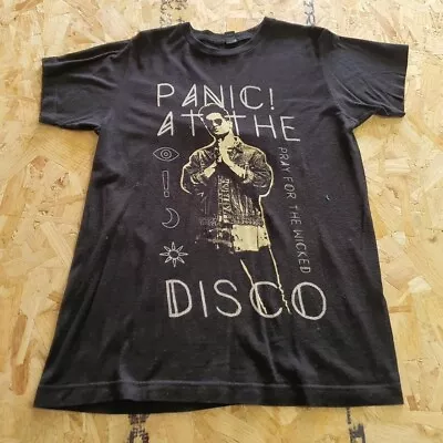 Buy Vintage Tultex T Shirt Black Adult Small S Mens Panic At The Disco Summer • 11.99£