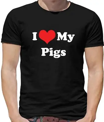 Buy Love Pigs Mens T-Shirt - Pig - Piglet - Boar - Farm - Farmer - Pet - Peppa • 13.95£