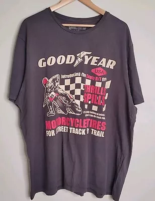 Buy Goodyear T-shirt Sz XXXL  Grey Graphic T Motor Bike Trail Vintage Look  • 21£