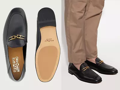 Buy Salvatore Ferragamo Gancini Melbourne Moccasins Slippers Shoes Sneakers Loafer • 882.59£