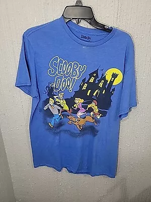 Buy Hanna-Barbera Scooby-Doo And The Gang Blue Short Sleeve T-Shirt Size Large • 11.81£