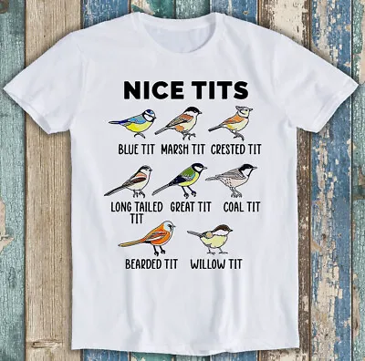 Buy Nice T*ts Funny Bird Marsh Blue Crested  Funny Unisex Gift Tee T Shirt M1339 • 6.35£
