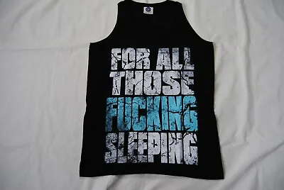 Buy For All Those Sleeping Distressed Offensive Logo Vest Top Shirt New Official   • 6.99£