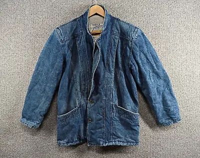Buy POLBOT Vintage 80's 90's Blue Denim Jeans Sherpa Faux Lined Retro Jacket - M • 74.50£