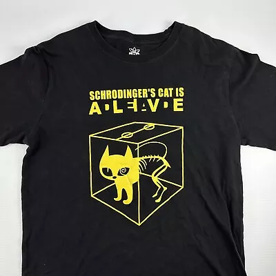 Buy Schrodingers Cat T-Shirt Dead Alive XL Black Big Bang Theory Science Funny VGC • 15.01£