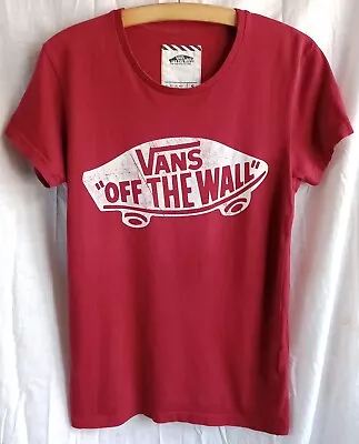 Buy VANS OFF THE WALL DEEP RED VINTAGE T SHIRT - Small • 1.99£