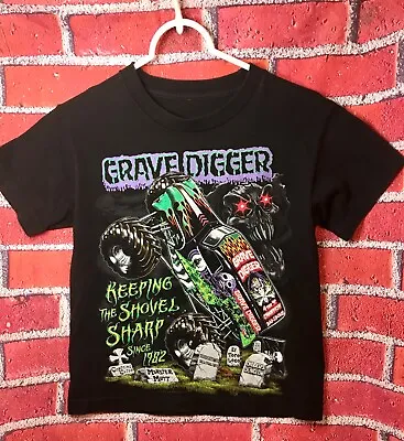 Buy Grave Digger Youth Kids Small-Medium Tshirt 2010 Monster Trucks • 22.06£
