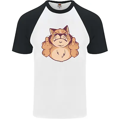Buy Grumpy Cat Finger Flip Offensive Funny Mens S/S Baseball T-Shirt • 12.99£