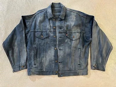 Buy Levi’s Denim Jean Jacket Customised Size L • 3.20£