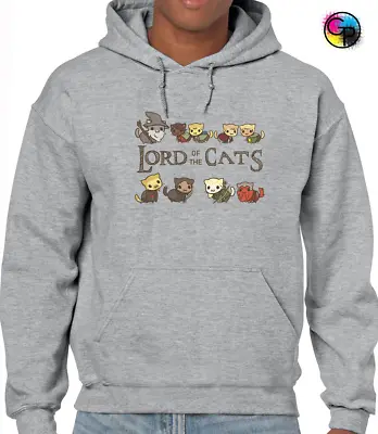 Buy Lord Of The Cats Hoody Hoodie Funny Animal Lover Gift Idea Rings Parody Cat • 16.99£